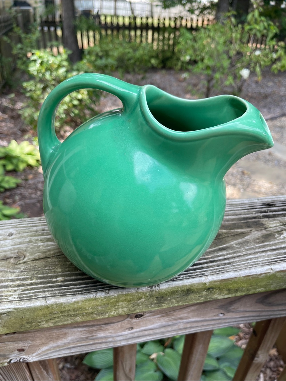 Vintage Homer Laughlin HARLEQUIN Ball Jug Pitcher